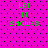 Green pixelated text "LET IT SNOW" on a bright pink background with black dots, arranged in four identical quadrants.