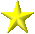 Two identical yellow five-pointed stars with pixelated shading on a gray background, positioned vertically.
