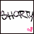 Animated buddy icon featuring stylized text with a pink heart symbol, displayed across three frames in a contact sheet layout.