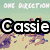 Pixelated image with 'Cassie' text over beach scene, 'M' over group with balloons, '1D' with '9' symbol, and heart-shaped photo frame.