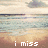 A pixelated beach scene with water, sand, and clouds; text overlays read 'i miss', 'summer 07', and 'x33' across different sections.