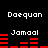Black background with white text 'Daequan' and 'Jamaal' above red horizontal bar graphs that change across frames.