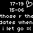 Pixelated white text and symbols on black background with date ranges, heart symbol, and repeated phrases.