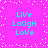 Bright pink background with scattered white pixel dots; four identical cyan text blocks reading "LiVe LaUgH LoVe" arranged in a