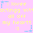 Pixelated text and symbols on a pink background with blue star accents, featuring repeated phrases and emoticons.