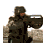 Animated contact sheet of a soldier in military gear firing a weapon across multiple frames with aircraft and terrain background.