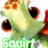 Pixelated green cartoon character with large black eyes, orange circular accents on head, and red tail-like appendage; text "SPOOK" in blocky green letters below.