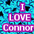 A static buddy icon with four distinct sections: a blue pixelated background, green text on white, red heart and date text, and gray space.
