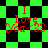 Green and black checkered background with red text reading "I Love You <33" in four identical quadrants.