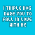 Static pixel art image with white text on a solid cyan background, displaying four lines of stylized lettering.