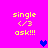Bright pink background with yellow text and blue heart icons in a