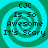Four identical pixelated display cyan and green spiral backgrounds with black text reading "CJC Is So Awesome It's Scary" in a retro digital font
