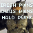 Pixelated image of a character in military gear with overlaid text reading IRISH PWNS, CHRIS PWNS, HALO PWNS.