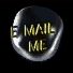 metallic, rounded icons with reflective surfaces displaying text variations against a black background