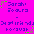 A bright pink background displays repeated text and star symbols in blue, green, and purple hues.