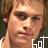 Static 48x48 pixel buddy icon showing a close-up of a person's face with partial text "hot" in the bottom-right corner, rendered at low resolution with visible pixelation and color blending.