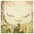 Pixelated static image of a light-colored face with closed eyes and faintly visible eyebrows against a muted background.