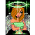 A pixelated animated contact sheet showing a winged angel character with green halo and wings on the left, next to a pink promotional graphic with "Visit" text and a purple logo on the right.