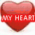 A static image with three distinct sections: a red heart with text, a clock with text, and a collage with text.