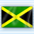 Static pixelated image of a flag with green background, yellow diagonal cross, and black triangles at corners.