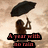 Pixelated image of a figure holding a black umbrella above their head with text below reading 'A year with no rain' in red letters.