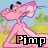 Animated contact sheet of Pink Panther character in various poses with "Pimp" text overlay on each frame.
