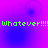four identical with a purple-to-blue gradient background, each containing green pixelated text reading "Whatever!!!" and faint circular patterns