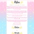 A pixelated image with a pastel gradient background transitioning from pink to blue, featuring three horizontal bands of light pink and white, with dark gray and yellow pixel clusters at the top and bottom.