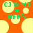 Green text on orange background with yellow circles; identical static image repeated side-by-side.