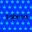 Blue background with light blue star pattern and repeated black text "Sabrina" in three