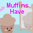 Pixelated cartoon muffin with pink cheeks and a smiling face stands next to a mirror, with pink text reading "Muffins Have Feelings Too!" on a light blue background.