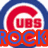 A split-screen buddy icon with a Cubs-themed left side and a grayscale 'STINK' right side, featuring pixelated text and color blocks.