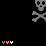 Pixelated icon with a skull and crossbones on the right, dark background, and a lower-left section showing pink teeth-like shapes against green and red patterns.