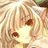 A 48x48 pixel buddy icon split into two sections: a left-side anime-style character with blonde hair and brown eyes, and a right-side black background with white text reading "Anime IM" above smaller stylized text.