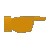A sequence of orange hand icons in various pointing poses against a gray background, showing motion from extended to retracted positions.