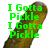 Green text 'I Gotta Pickle' and 'HEY!' appears on a brown pickle-shaped object against white and gray backgrounds.