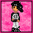 A 4x4 contact sheet of animated frames showing a pixel art character and text variations on a pink background, with the final frame displaying "BALLS" in large letters.