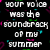 Black background with white text and colorful heart shapes in pink, green, blue; static image showing song lyrics.