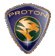 Animated contact sheet of 25 frames showing a Proton car logo with varying highlight effects on the shield and emblem.