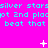 A bright pink background displays repeated cyan text and white star symbols with subtle animation changes.