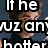 A pixelated image of a person with brown hair wearing a dark blue shirt, overlaid with fragmented white text on black backgrounds.