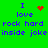Green background with blue text reading 'I love rock hard inside joke' and red pixelated symbols replacing the heart in 'love'.
