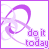 Pixelated purple and white icon with swirling lines and text reading 'do it today' on left and 'it might be illegal tomorrow' on right.
