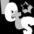 Black-and-white animated contact sheet of a stylized text logo with stars, featuring four sequential frames showing varying letter opacity and star positions.