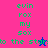 Pixelated text and star symbols on a split background of pink, purple, and blue sections with green lettering.