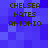 Blue pixelated background with four identical text blocks reading "CHELSEA HATES ANTONIO" in dark brown pixelated font.