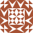 Brown and white pixelated pattern with central grid of four X-shaped motifs surrounded by symmetrical floral or geometric border elements.