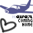 A static pattern of blue airplanes, black hearts, and text reading "HAZEN COMING HOME" in alternating colors