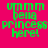 Green pixelated text on bright pink background with a horizontal purple bar shifting position