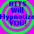 Four identical circular icons with green concentric rings on a bright pink background, each displaying blue text reading "BITS Will Hypnotize YOU!" in a pixelated font.